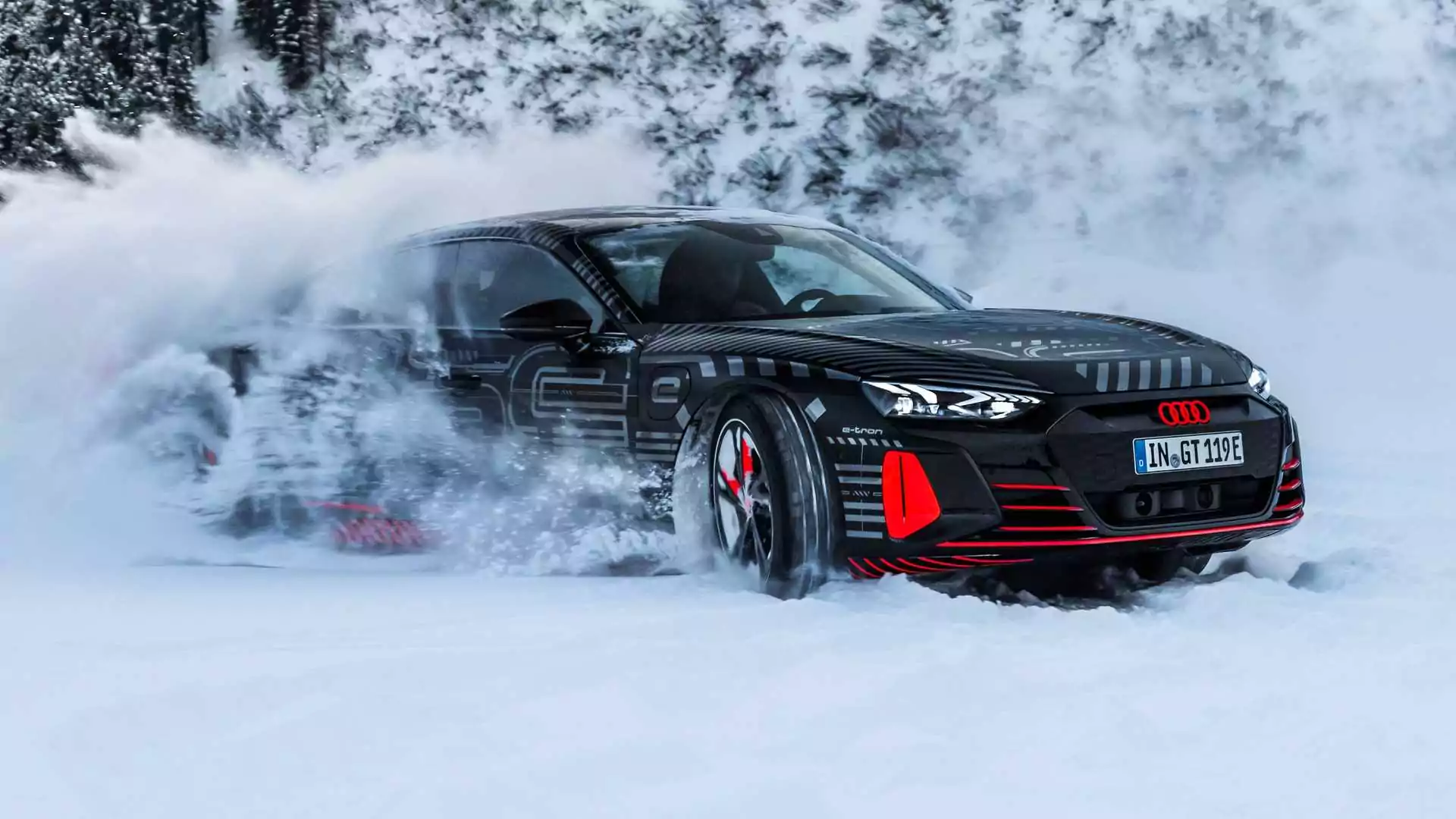Тизер нового электрокара Audi E-Tron GT, модель дебютирует 9 февраля