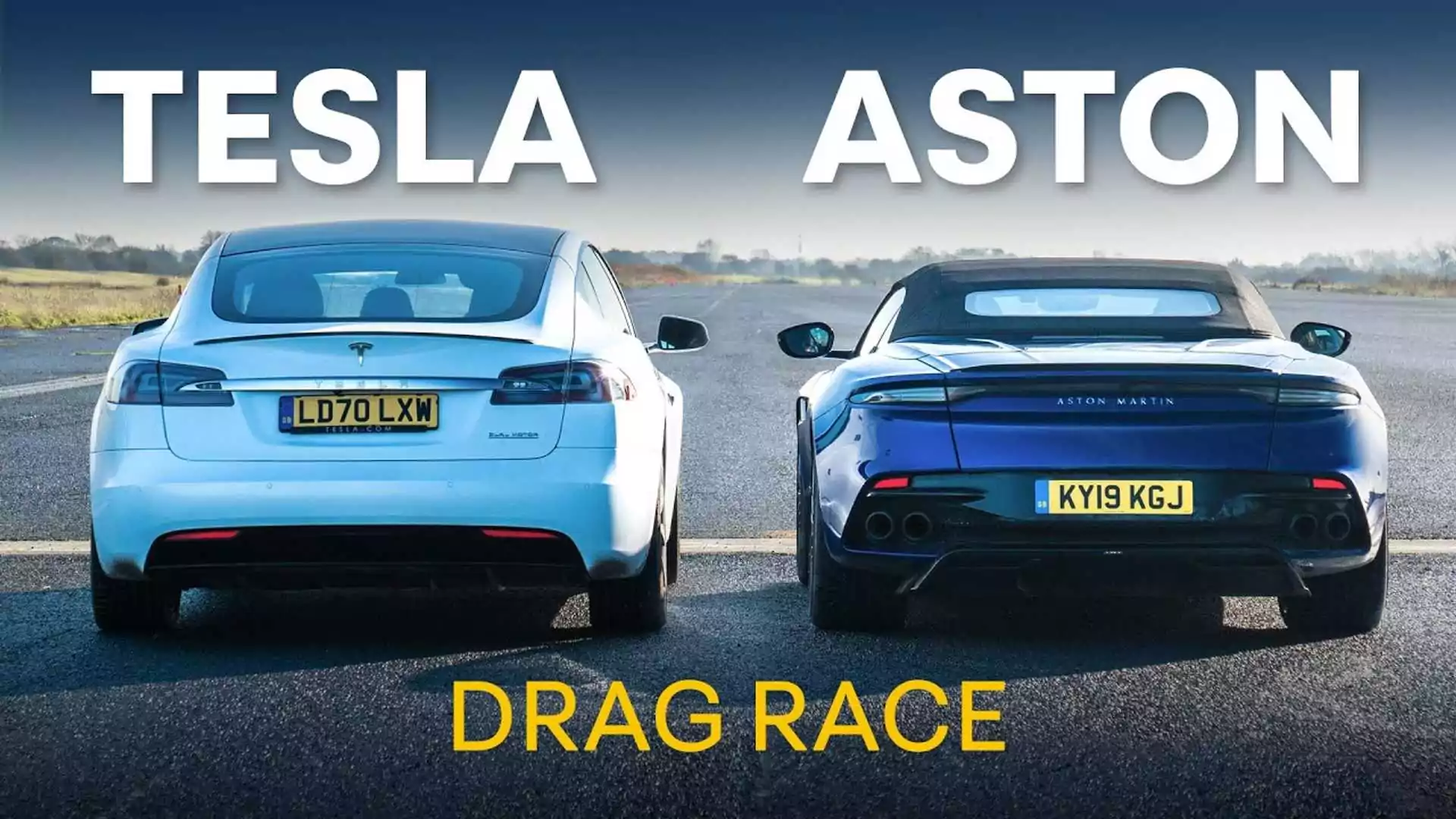 Видео. Tesla Model S против Aston Martin DBS в драг-рейсинге